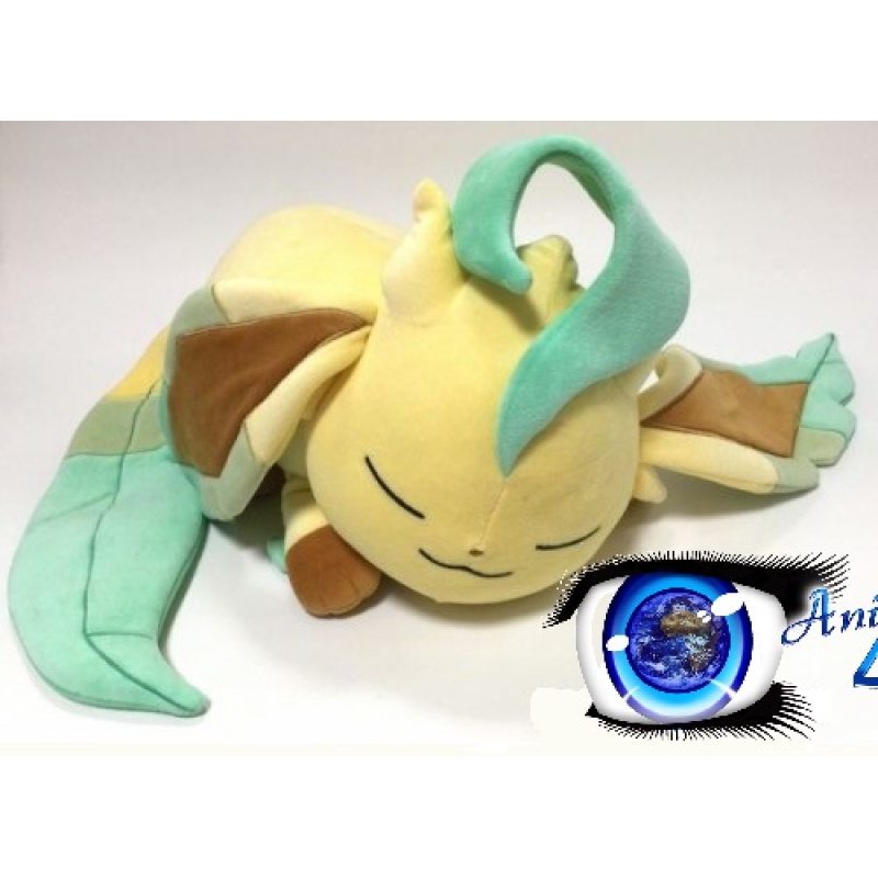 Officiële Pokemon center Knuffel Leafeon slapend +/- 70cm (lang)